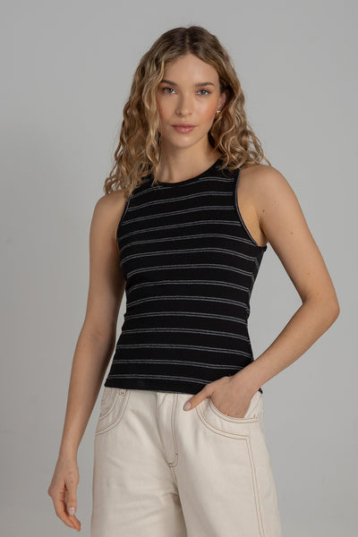 Camisa Alessia Negra Rayas