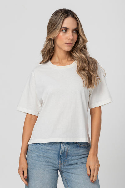 Camiseta Boxy Marfil