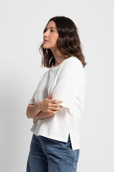 Camiseta Boxy Marfil