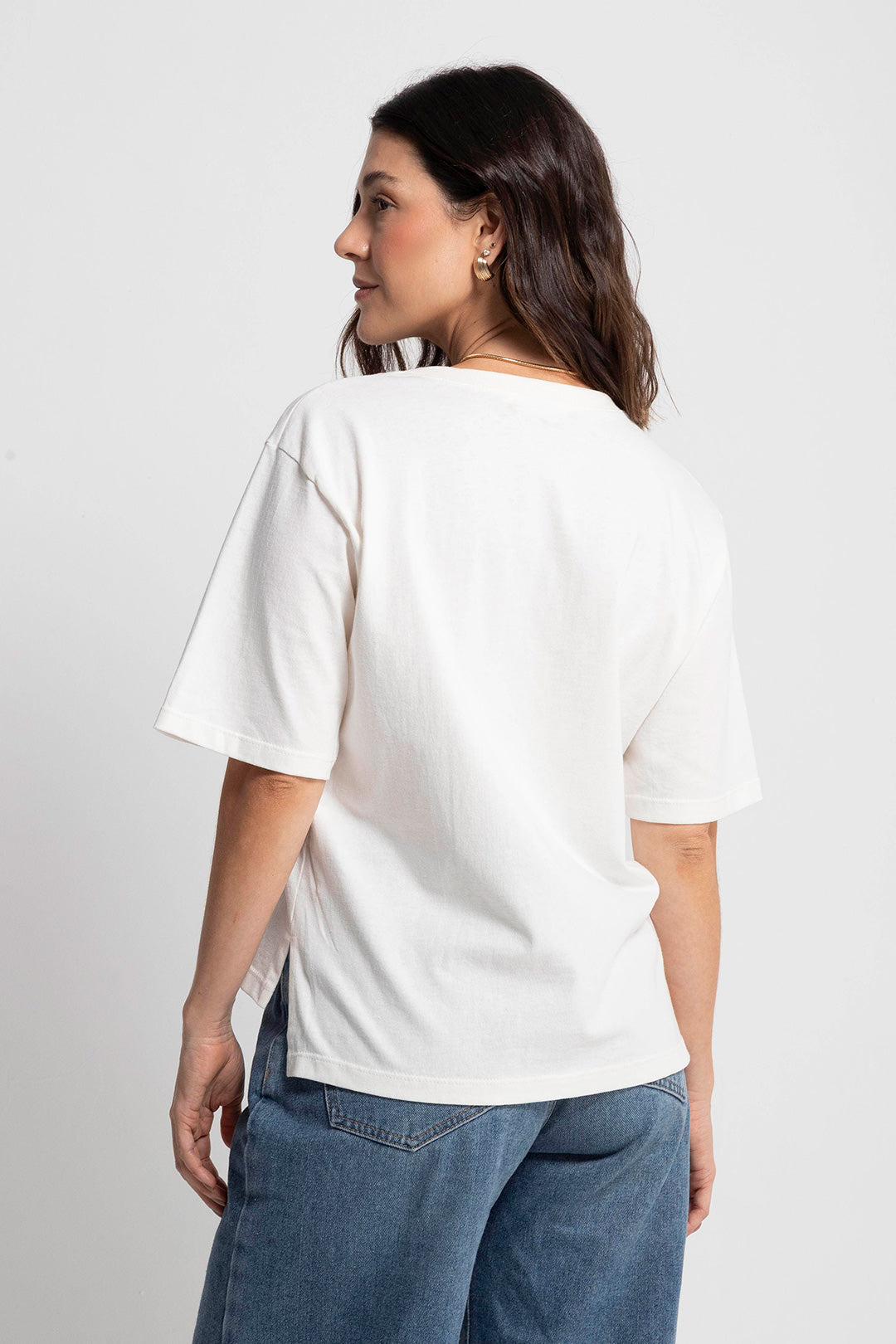 Camiseta Boxy Marfil