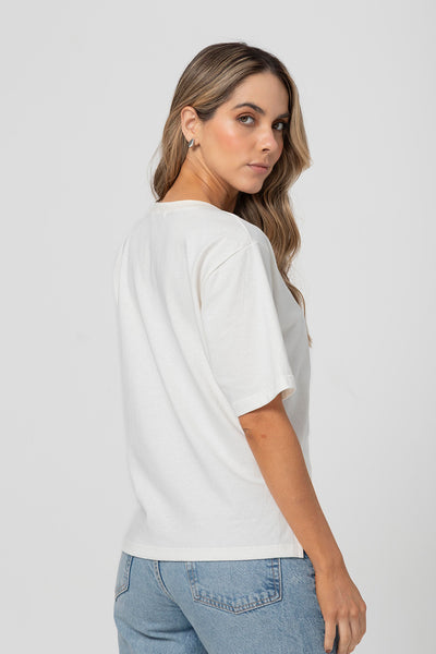 Camiseta Boxy Marfil