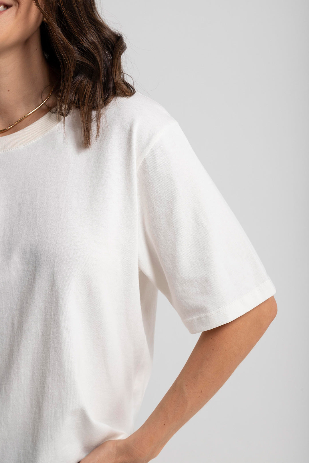 Camiseta Boxy Marfil