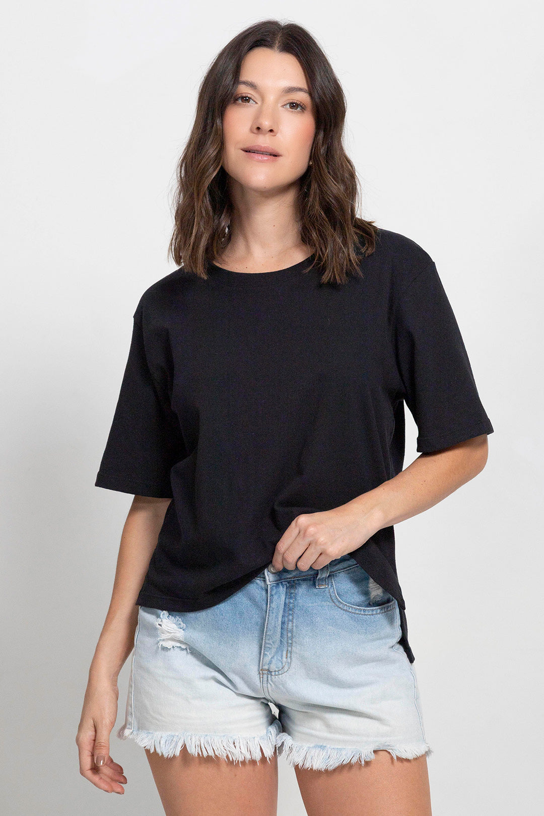 Camiseta Boxy Negra