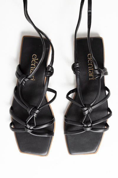 Sandalias romanas negras para mujer negras