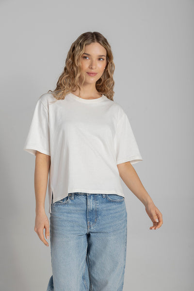 Camiseta Boxy Marfil
