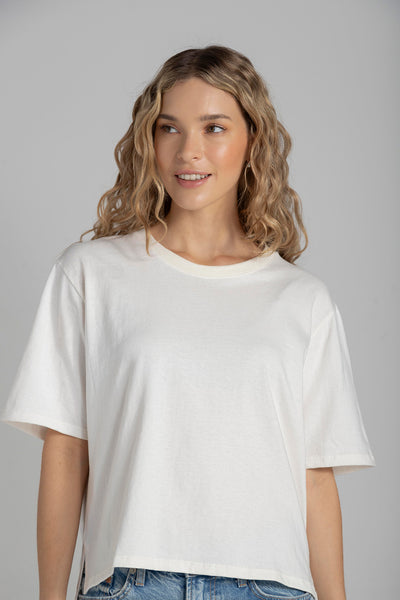 Camiseta Boxy Marfil