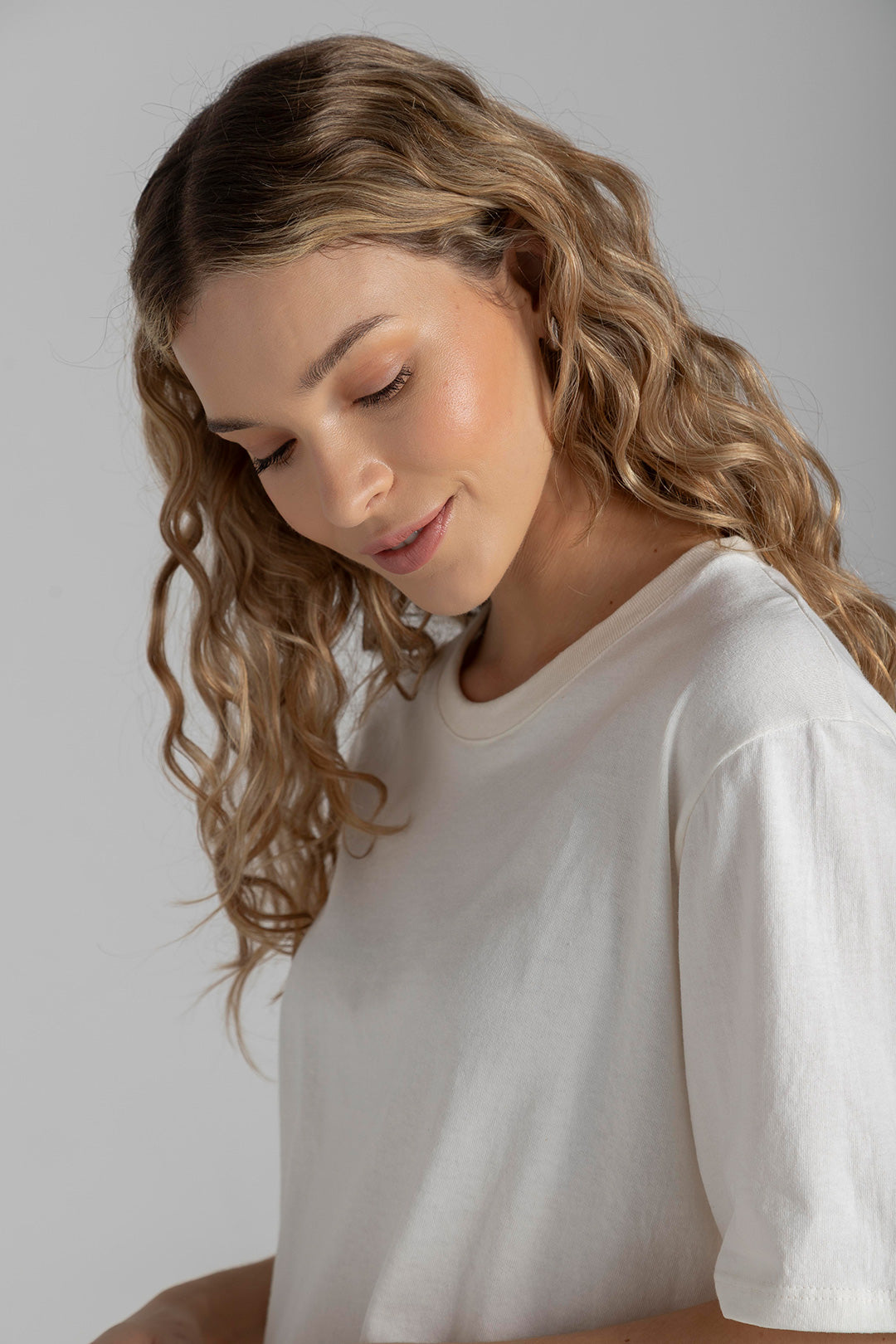 Camiseta Boxy Marfil