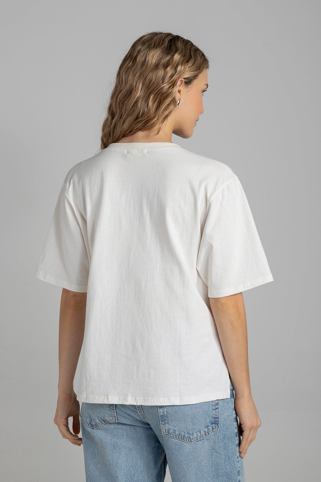 Camiseta Boxy Marfil