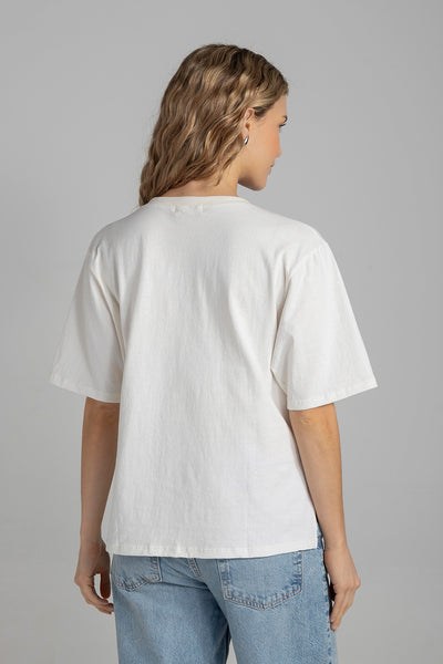 Camiseta Boxy Marfil
