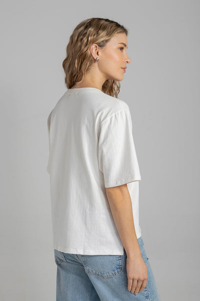 Camiseta Boxy Marfil