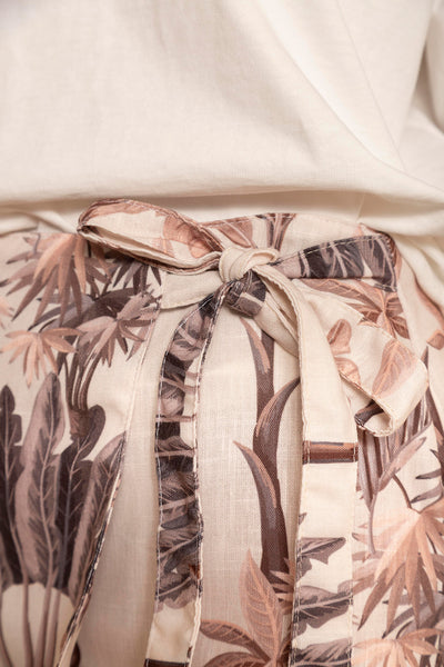 falda para mujer estampada café 