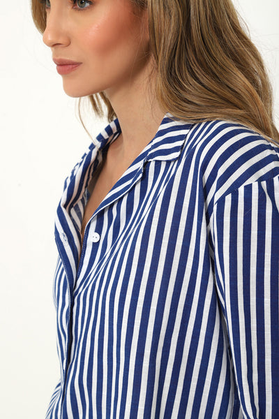 Camisa Alicia Rayas Azul